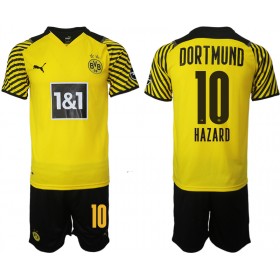 Jalkapallo Pelipaidat Borussia Dortmund Thorgan Hazard 10 Lasten Kotipaita 2021-2022 Lyhythihainen